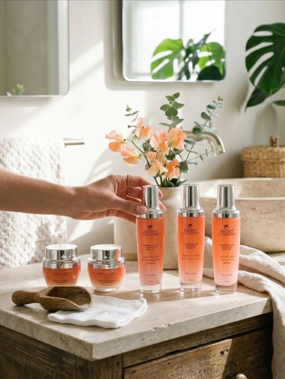 Secret Collagen Milano Hyaluronic Acid Age-Defying Luxury Ritual 5pcs Set